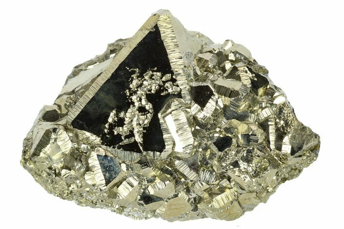 Octahedral Pyrite Crystal Cluster - Peru #173511